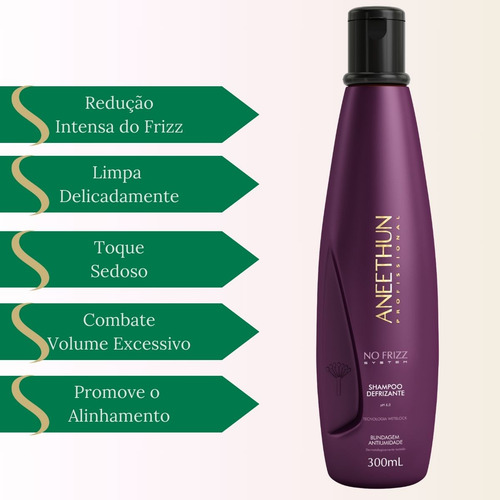 Shampoo No Frizz System Controle Volume Aneethun
