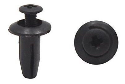 Uxcell 20pcs Black Car Plastic Rivets Splash Guard Push Type