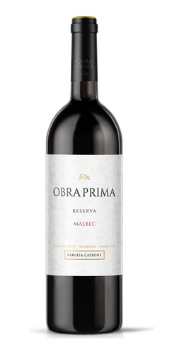 Obra Prima Reserva Malbec Caja X 6 - Familia Cassone - Envío