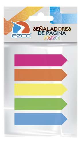 Señalador De Pagina Ezco Nota Adhesiva Neon Fluo Banderita