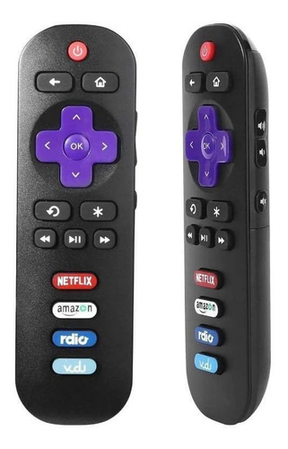 Control de TV inteligente Tcl con botones Netflix Amazon Radio Vud