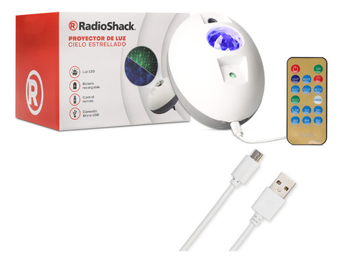 Proyector De Luz Cielo Estrellado Radioshack Color Blanco