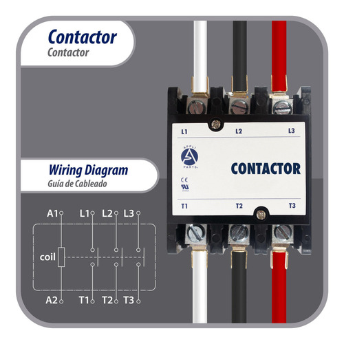 Contactor 3 Polos 60a-120v Ul 476929 Appli Parts Apac-360120