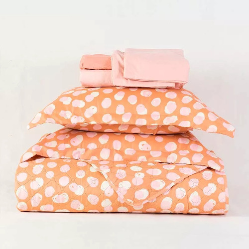 Set Cobertor Quilt Estampado + Sabana 2 Plazas Verano