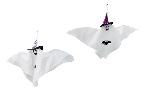 Colgante Fantasma Decoración Adorno 2pc Blanco Y Morado