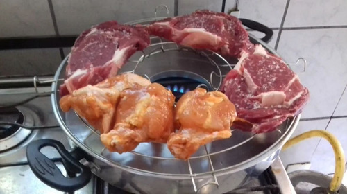 Imagem 4 de 4 de Churrasqueira De Fogão Grelhados Praticidade Carne Legumes