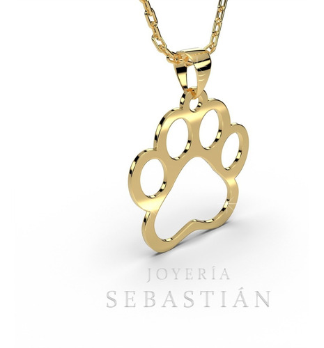 Colgante Huella De Perro Oro 18k Amarillo
