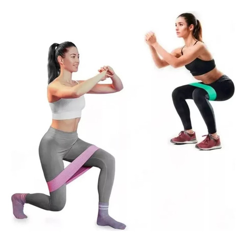 Bandas Elásticas Ligas De Resistencia Ejercicio Gym Color Verde Claro/lila/rosa