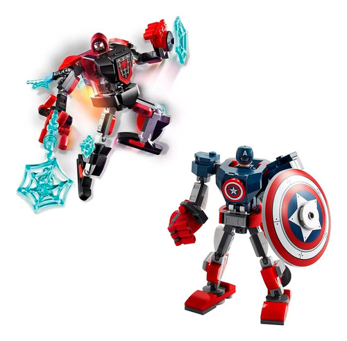 Lego Capitan America 121pcs + Spider-man 125pcs Oferta Febo