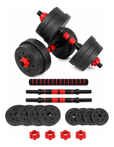 Kit Halteres Ajustável 15KG Com Barra De Musculação