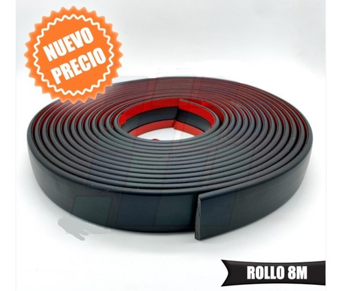 Moldura Paragolpes Y Puertas Negro Por Rollo 8 Mtrs