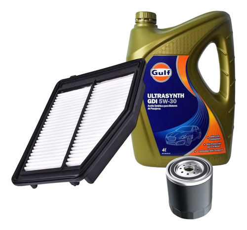 Kit X2 Filtros + Aceite Gulf 5w30 Honda Civic 1.8 2012/2016