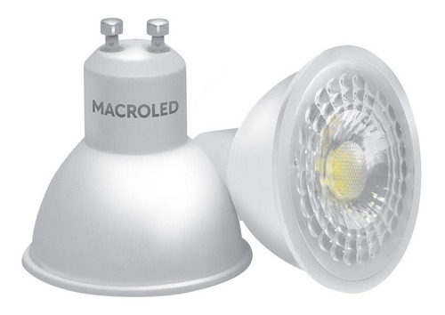 Pack X10 Lámpara Dicroica Led 7w Gu10 220v Fría Dia Macroled