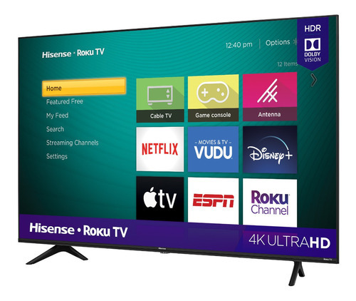 Pantalla Televisión Hisense 58'' Smart Tv Roku 4k Uhd 58r6e3