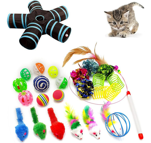 Icagy Cat Toys For Indoor Cats Interactive, Cat Tunnel 5 Way