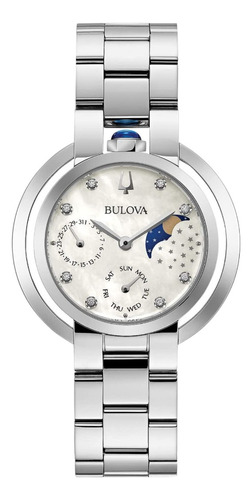 Bulova Mujer  Rubaiyat Fase Lunar Esfera Nacar 96p213