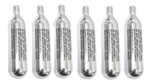 6 X Cartucho Bomba Refil Tubo Cilindro Refil Co2 16g Bike