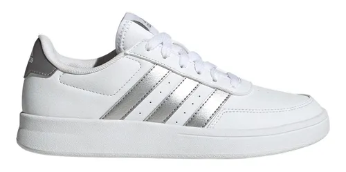 Tenis adidas Breaknet Blanco Franjas Plateadas Para Mujer Cuotas