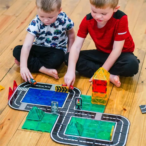 Paquete De Expansión De Magnetic Tiles Road Igivi Para Niños