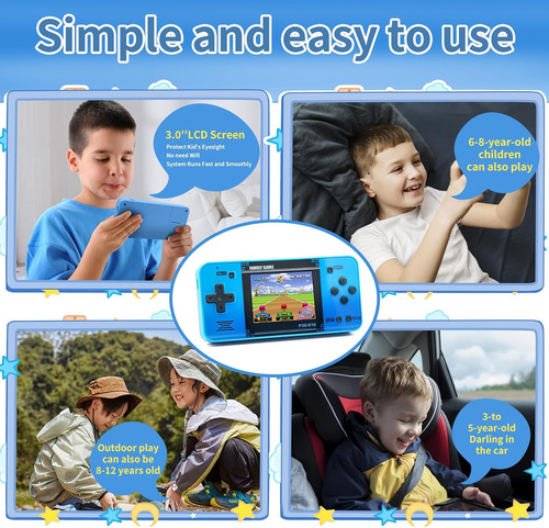 Handheld P30s Portátil 220 Juegos Lcd 3 Batería 860 Mah