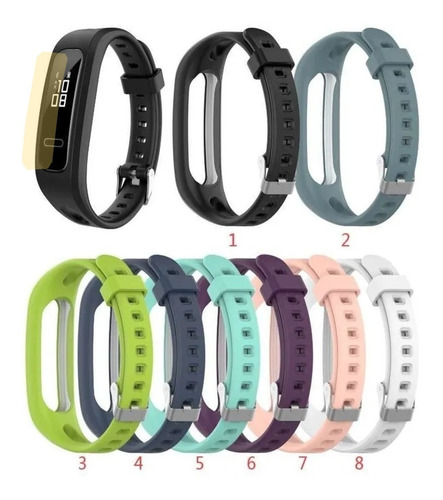 2 Correas Repuesto Para Huawei Band 4e+protector De Pantalla