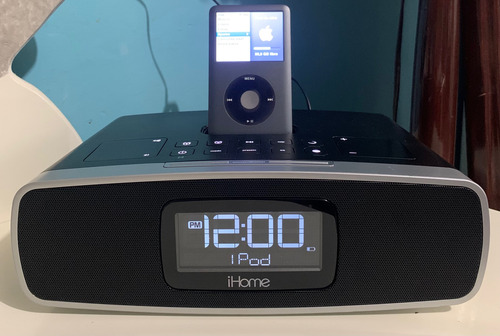 Radio Reloj Despertador Ihome C/dock Ipod Excelente Estado Negro (Usado)