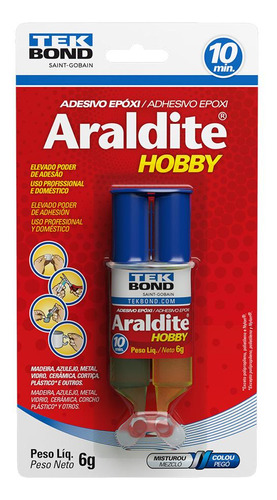 Adesivo Araldite Hobby Epoxi Liquido (seringa) 6g Cola Epoxi