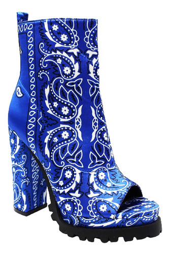 Bandanna Bardi Peep-toe Bootie - Mujeres M B08qg91gsr_300324