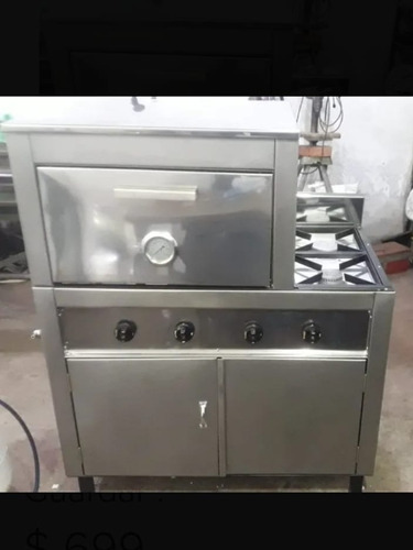 Horno A Gas Pequeño Con Hornalla Y Mueble Para Guardar .