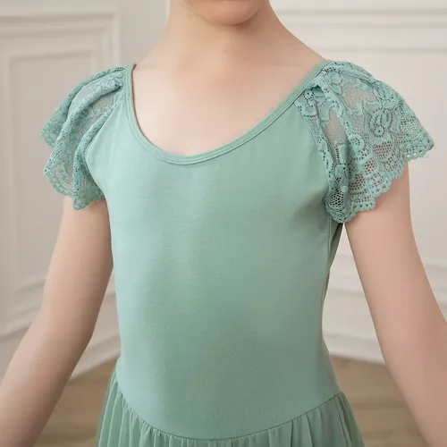 Vestido De Ballet, Poncho Y Medias De Baile De Encaje Para N