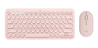 Kit de teclado y mouse inalámbrico Logitech K380 + M350 Español de color rosa