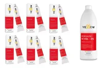 Comprar Kit 6 Tinturas Yellow Alfaparf + Oxidante 10 Vol Yellow 