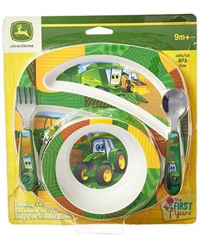 Johnny Tractor Y Friends Feeding 4 Piezas Set De John Deere 