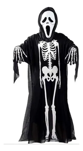 Piñata Ghost Face (Calavera) - Tema Halloween O Cumpleaños, Juego Para Fiestas, Color Negro