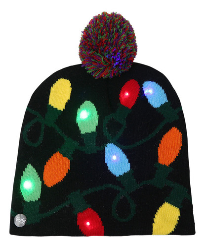 Set De Gorro Y Bufanda Navideños Led