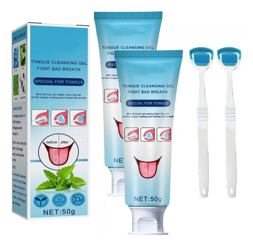 Kit De Limpeza De Língua Gel De Limpeza De Língua, 2 Unidade