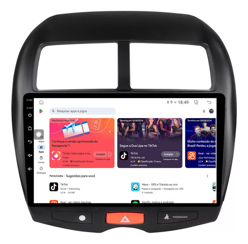 Kit Multimidia Asx 10p Android 14 Carplay 2gb 64gb