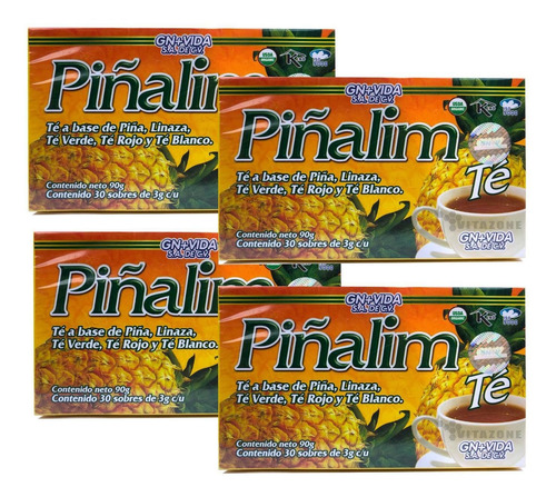 Imagen 1 de 5 de Piñalim 30 Sobres Gn+v (4 Cajas)