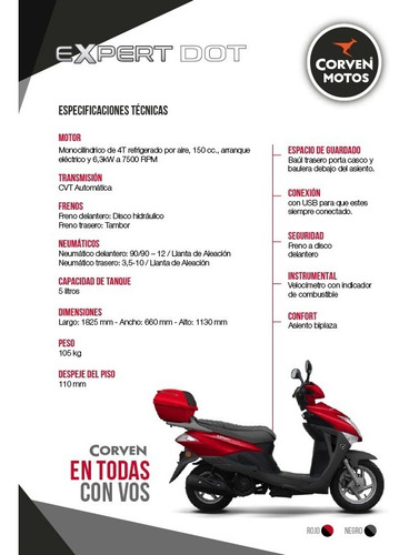 Imagen 8 de 25 de Corven Dot 150 Patentada $1.010.000 O 12 $153.000 Creditos