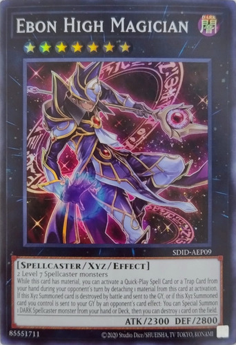 Yugioh! Ebon High Magician Sdid-aep09 Super