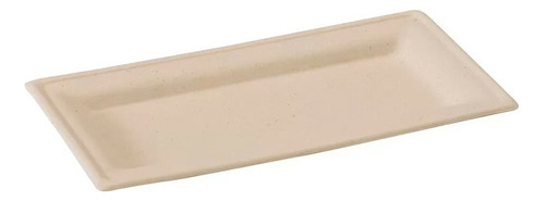 Plato Rectangular Descartable De Fibra 26x 13mm X 25 Un