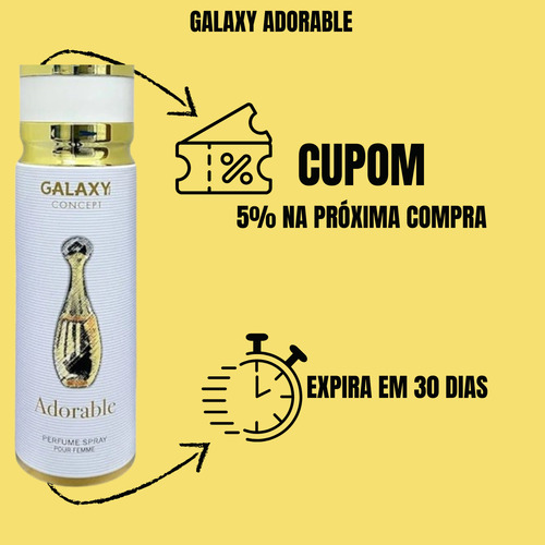 Perfume Árabe Presente Namorada, Mãe, Ficante, Amiga Feminino Adorable Galaxy 200ml Perfume Corporal Importado Cheiro De Grife Alta Fixação E Projeção