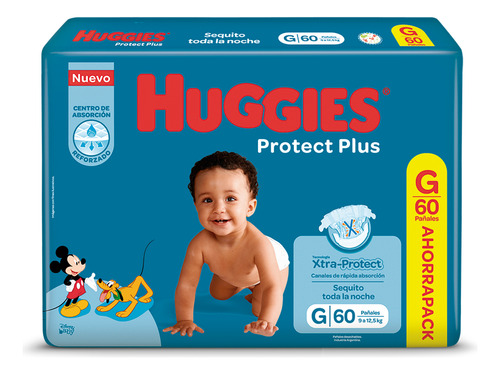 Pañales Huggies Protect Plus G X60 Unidades