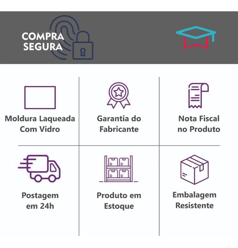 Moldura Quadro A3 Em Madeira Envernizada Com Vidro