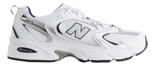 Tenis New Balance 530 Mujer Blanco Y Plata Blanco Lisa 24.5