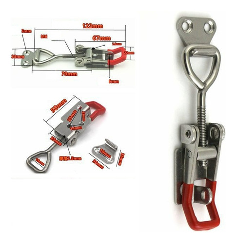Sujetadores Rapidos Tiraje Abrazadera Cerrojo 4002 Inox