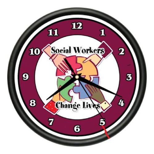 Trabajador Social Reloj De Pared Empleado Trabajador Niños F