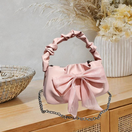 Bolso De Mano Con Lazo Para Mujer, Elegante Bolso Cruzado De