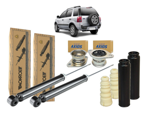 Kit Amortecedor Ecosport 2003 A 2012 C/ Batente Coxim Tras