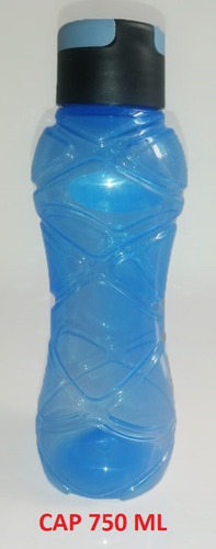 Botella Deportiva Azul Para Agua 750 Ml Gym, Oficina